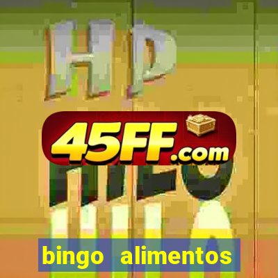bingo alimentos para imprimir